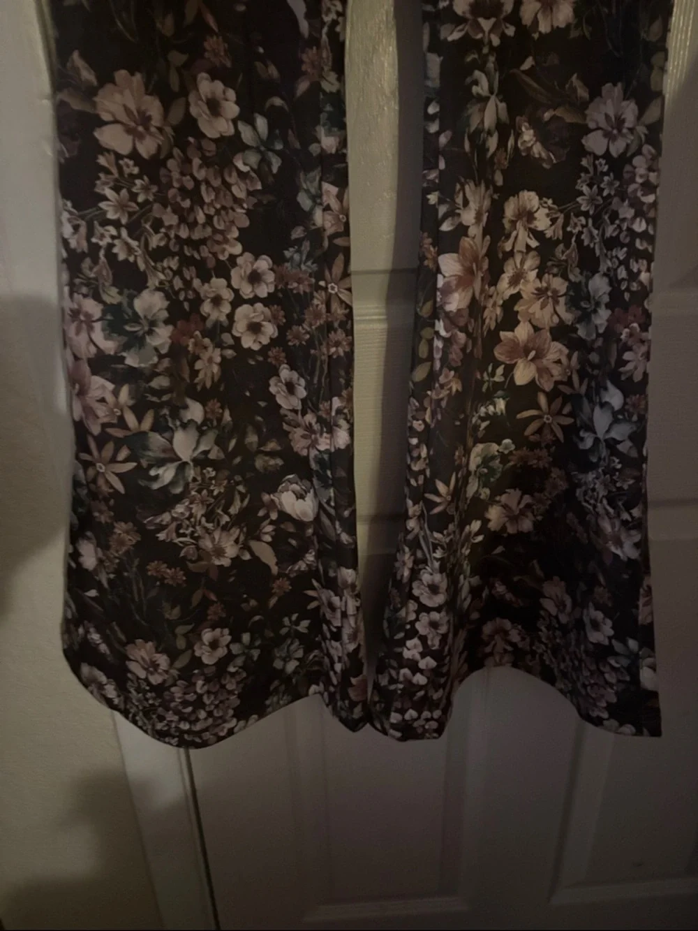 Fashion Nova Brown Floral Boot Cut Pants / Flare Bottom - Picture 2 of 9